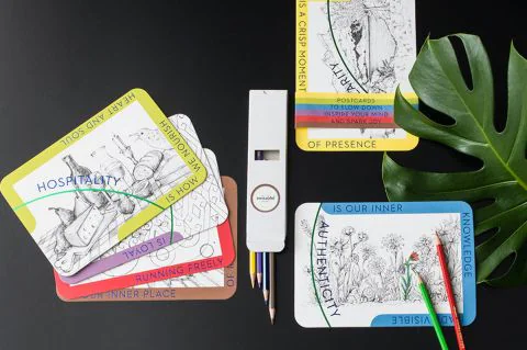 Mindfulness cards & Caran d'Ache pencil set 1