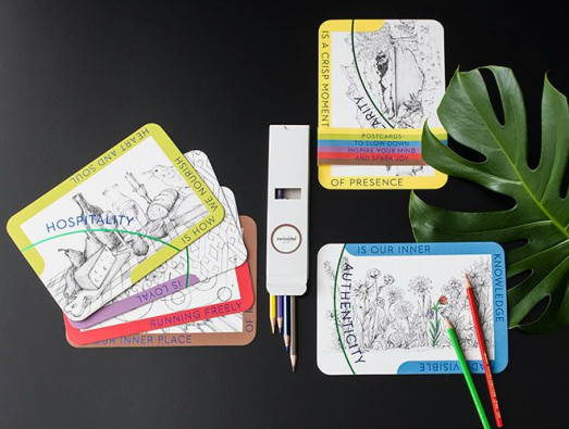 Mindfulness cards & Caran d'Ache pencil Set